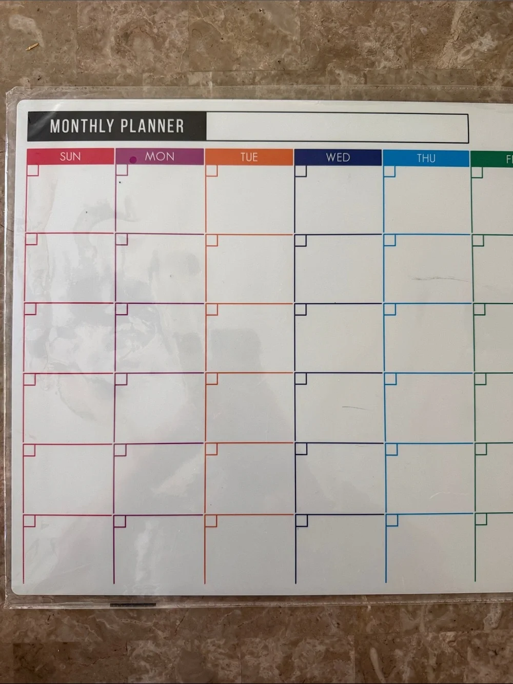 Monthly Magnetic Planner - White with Multi-Color Accents NWOT
